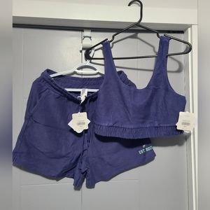 Fabletics bra and short set - size L